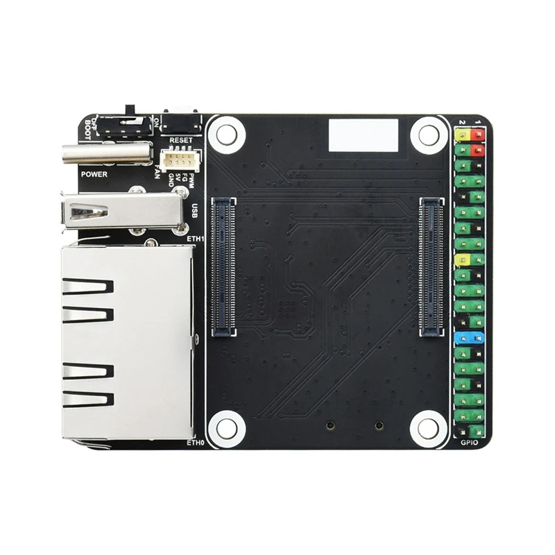 MINI Dual Ethernet CM4 Carrier Board for RPI Compute Module 4 Lite EMMC Expansion Base Board-A57M