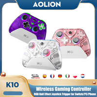 Aolion K10 Wireless Gamepad RGB Hall Effect Joystick Trigger Video Gaming Controller with Charging Dock for Switch/PC/Phone