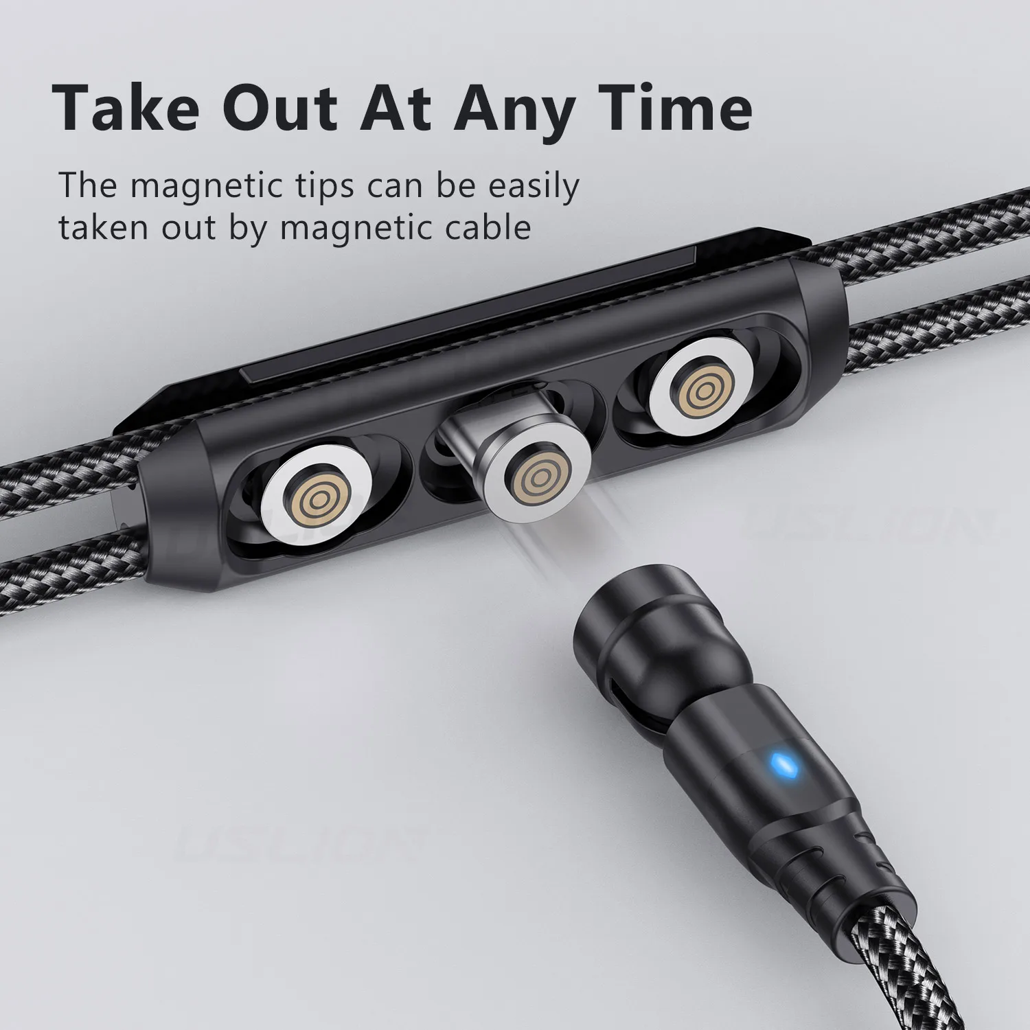 

Lovebay Magnetic Plugs Storage Box 3 in 1 For Micro USB Type C iPhone Magnetic Cable Plug Connector Head Tips Container 10pcs