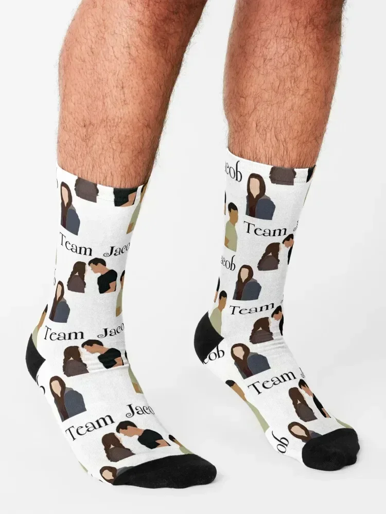 Team Jacob stickers pack twilight Socks new year Christmas custom sports tennis Designer Man Socks Women's