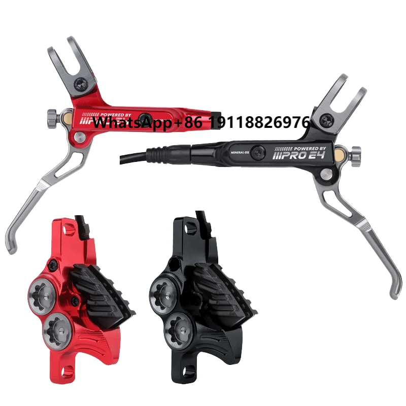 

IIIPRO E4 CNC MTB Bicycle Parts 800/1550mm Hydraulic Front Rear Brake 4 Piston Oil Pressure 800/1550mm Front Rear Brake 4 Pads