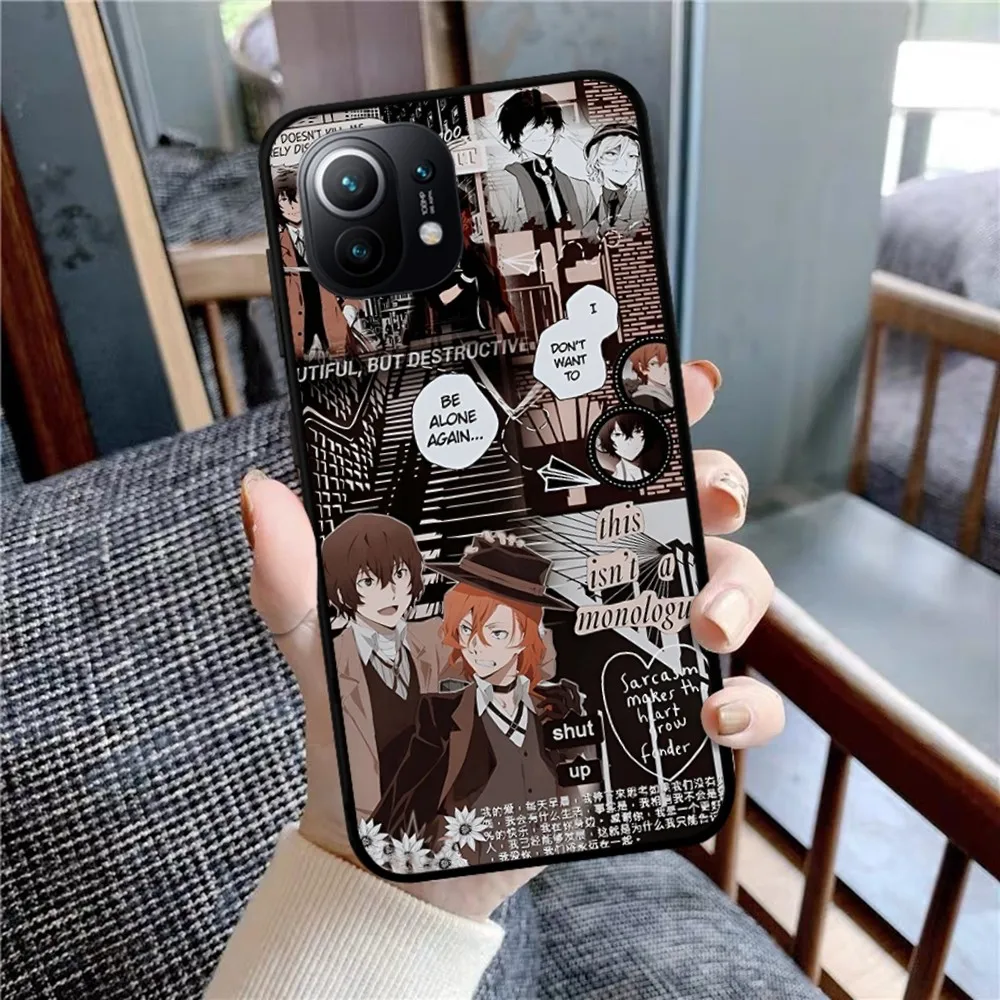 Bungou Stray Dogs Phone Case For Xiaomi Mi 5X 8 9 10 11 12 lite pro 10T PocoX3pro PocoM3 Note 10 pro lite