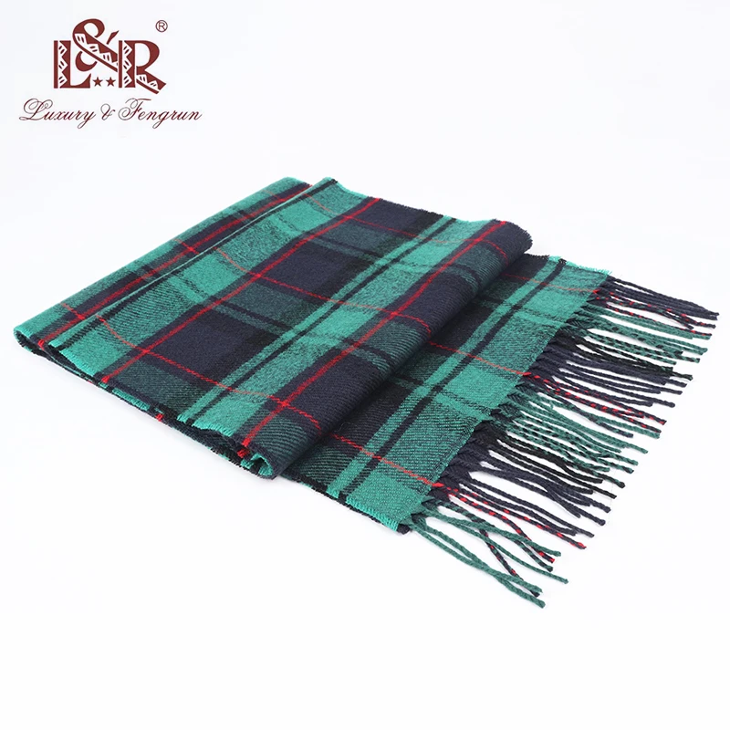 2023 Cashmere Men Women Plaid Scarf Winter Pashmina Shawl And Wrap Unisex Thick Foulard Lady Tassel Warm Scarves Bufanda Stole