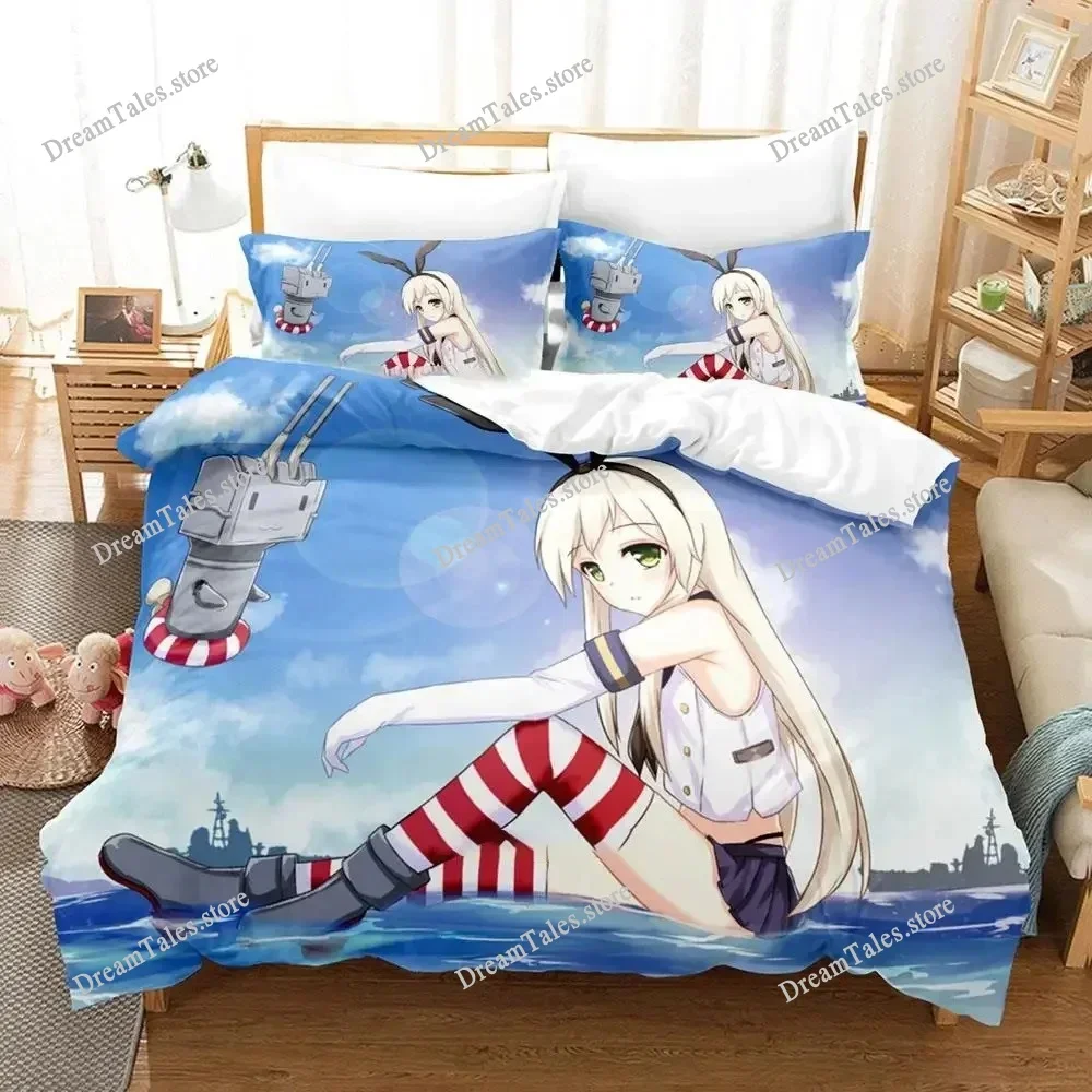 

3D Printed Anime Kantai Collection Bedding Set Boys Girls Twin Queen Size Duvet Cover Pillowcase Bed Kids Adult Home Textile