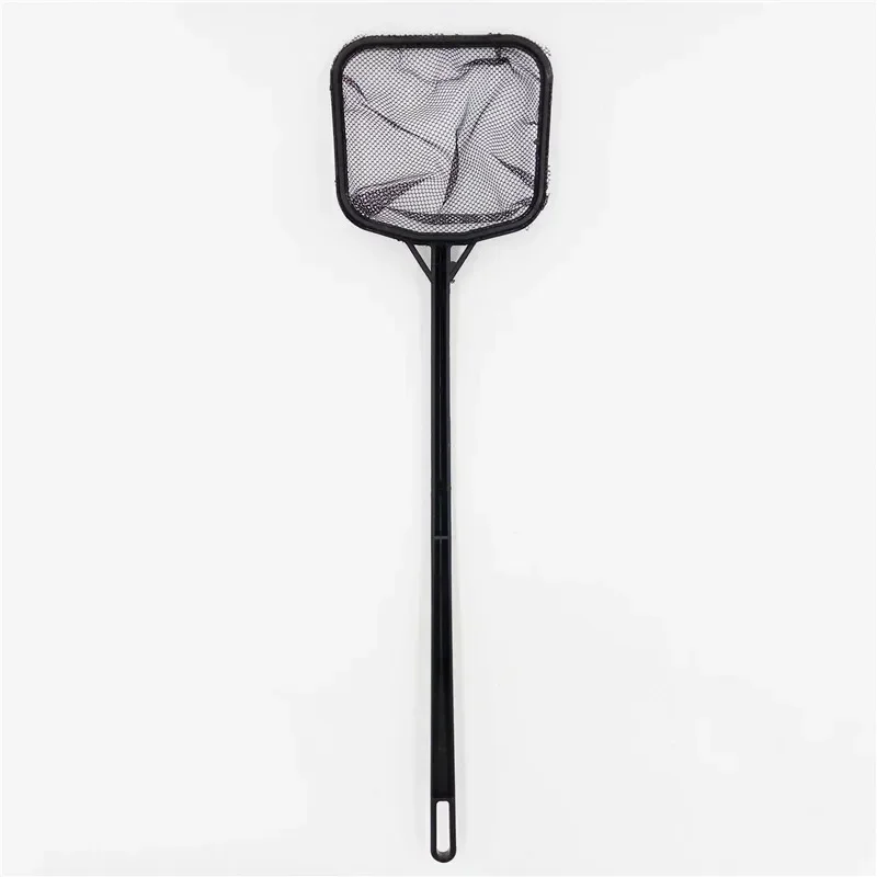 41cmx12cm Portable Long Handle Square Aquarium Fish Tank Fishing Net Landing Net Fish Floating Objects Cleaning Tools