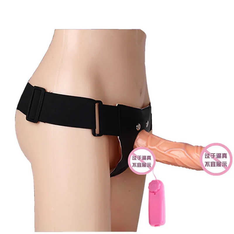 Men Strap On Dildo Panties Wearable Hollow Penis Lengthen Sleeve Strapon Dildo Pants Harness Belt for Man Sex Toys For Woman Gay