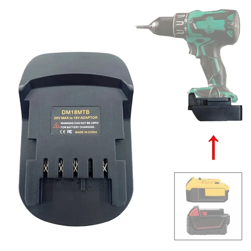 

Converter for Converting Dewalt/Milwaukee 18/20V Batteries To Metabo 18V Power Lithium Batteries DM18MTB Battery Adapter