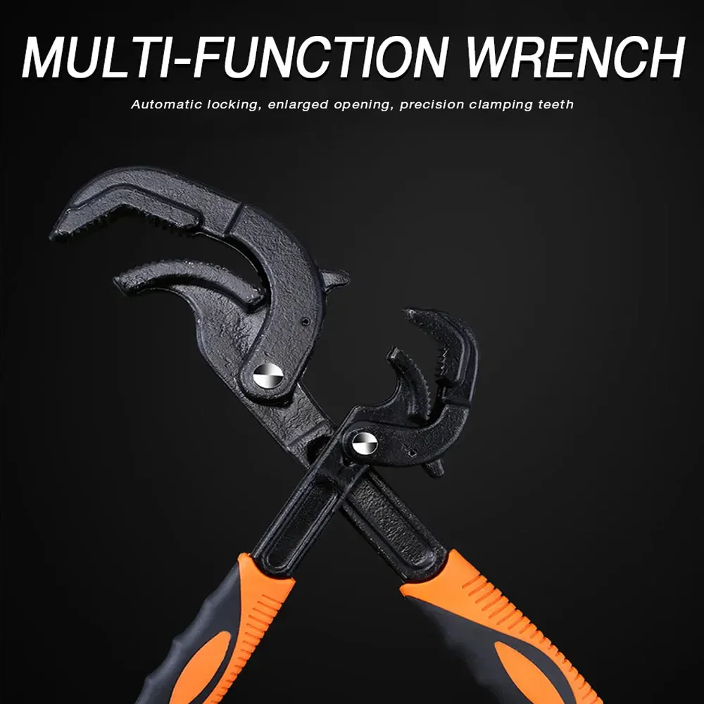 Klucz nastawny wielofunkcyjny, duży klucz do rur, klucz uniwersalny ze stali nierdzewnej do łazienki, narzędzie ręczne.