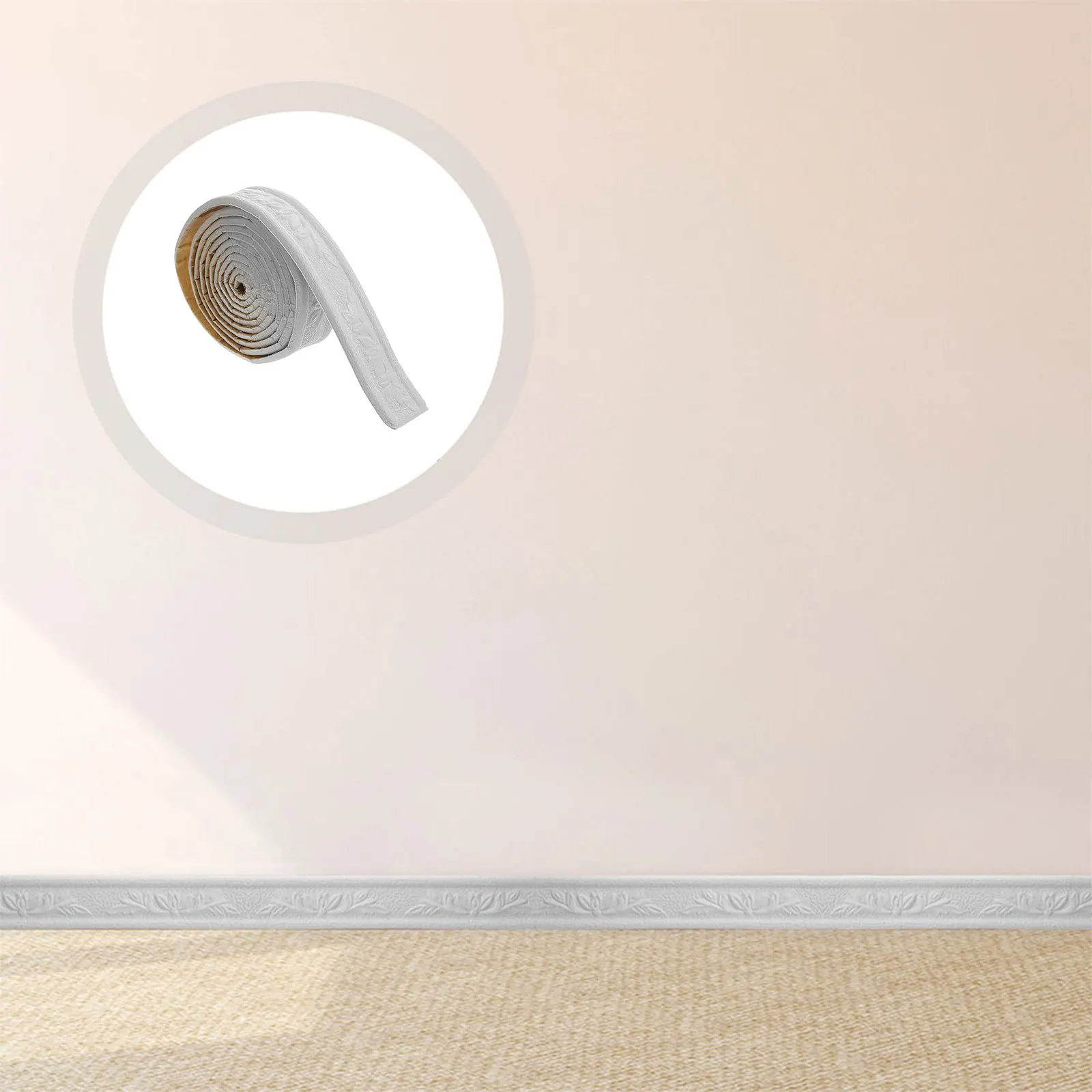 

1 Roll Self Adhesive Foam Wall Trim Sticker Peel Stick Flexible Molding Border For Tiles Decorative Edging Strip Caulk Tape