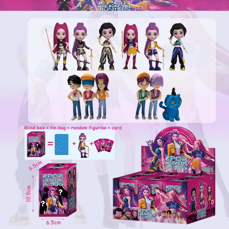 2025 حار أنيمي KPop الشيطان هنتر دمية لعبة من الفينيل رومي ميرا زوي شخصية الفينيل قناع صندوق أعمى حلية لعبة هدية الكريسماس