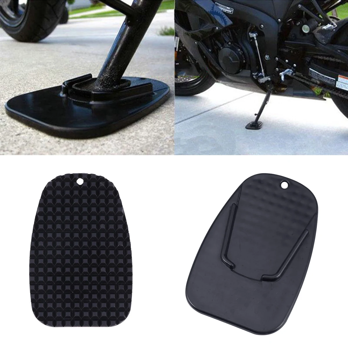

Motorcycle Kickstand Pad Durable Motorbike Stand Coaster Support Plate For Grass Gravel Sand Garage Floor Protection Accessory