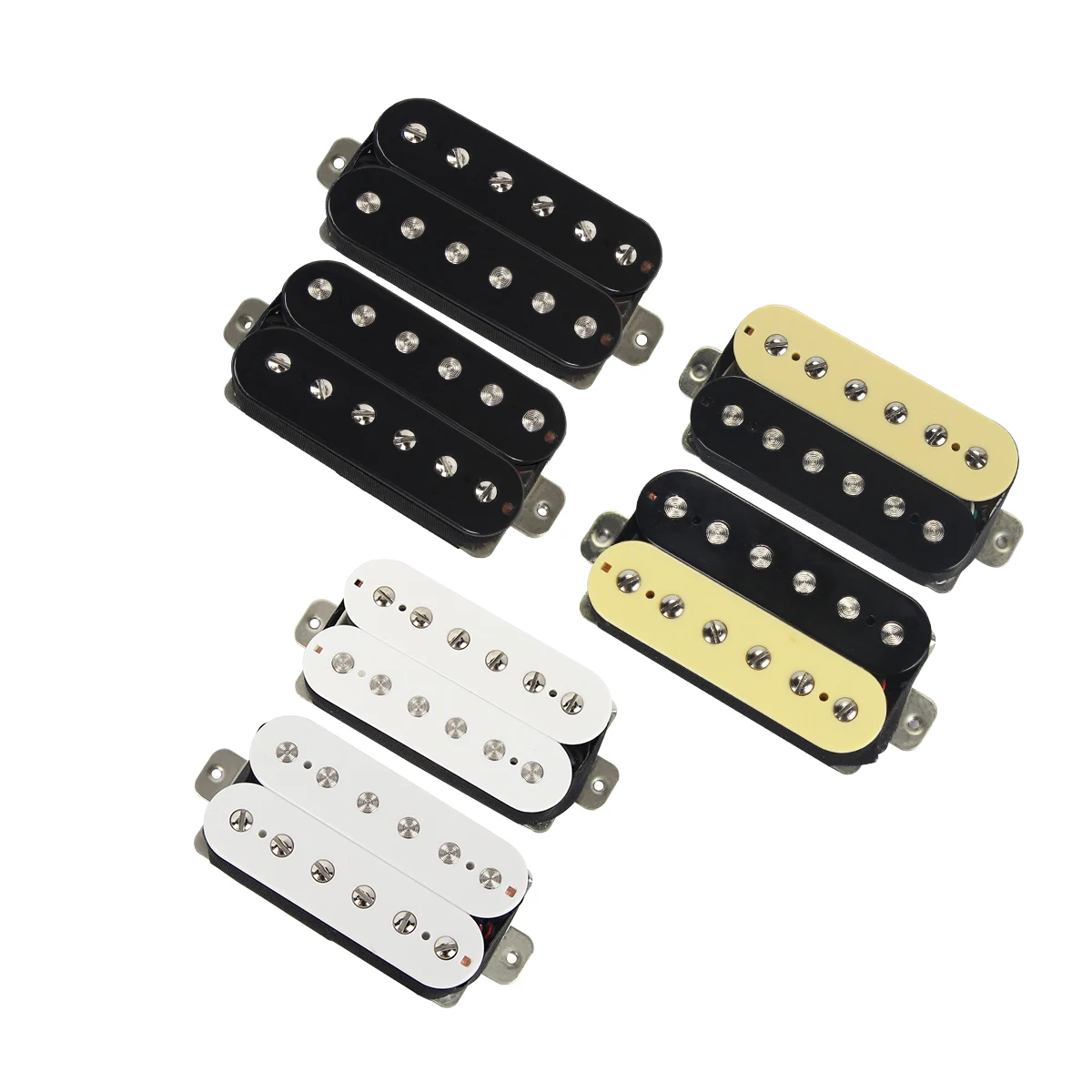 FLEOR 2PCS Alnico 5 Humbucker Pickup Set Guitar Neck + Bridge Pickups Electric Guitar Parts