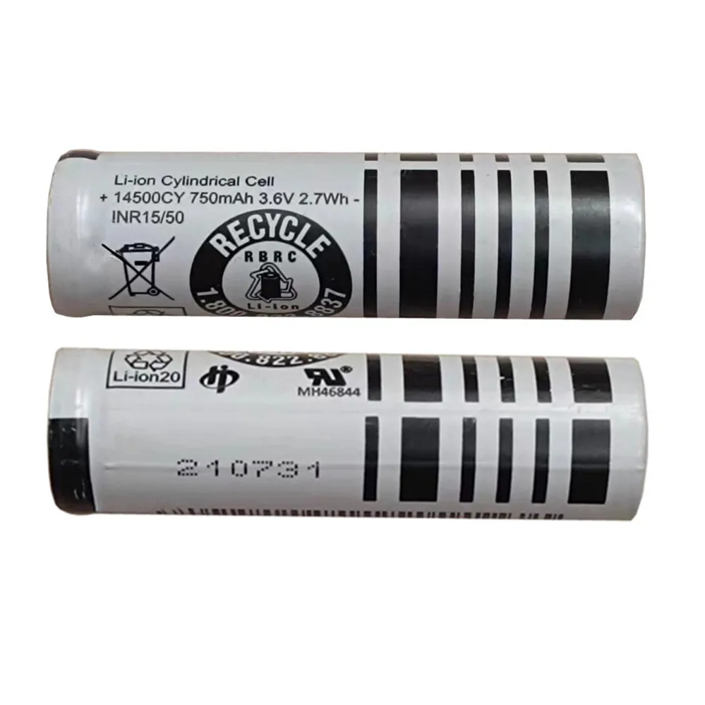 2PCS 14500CY 3.6V 750mAh For Sanyo UR14500AC Flat Head Li-ion Battery For Braun Shaver S5 S6 S7 S51 53B 73S 4200 5762 Toothbrush