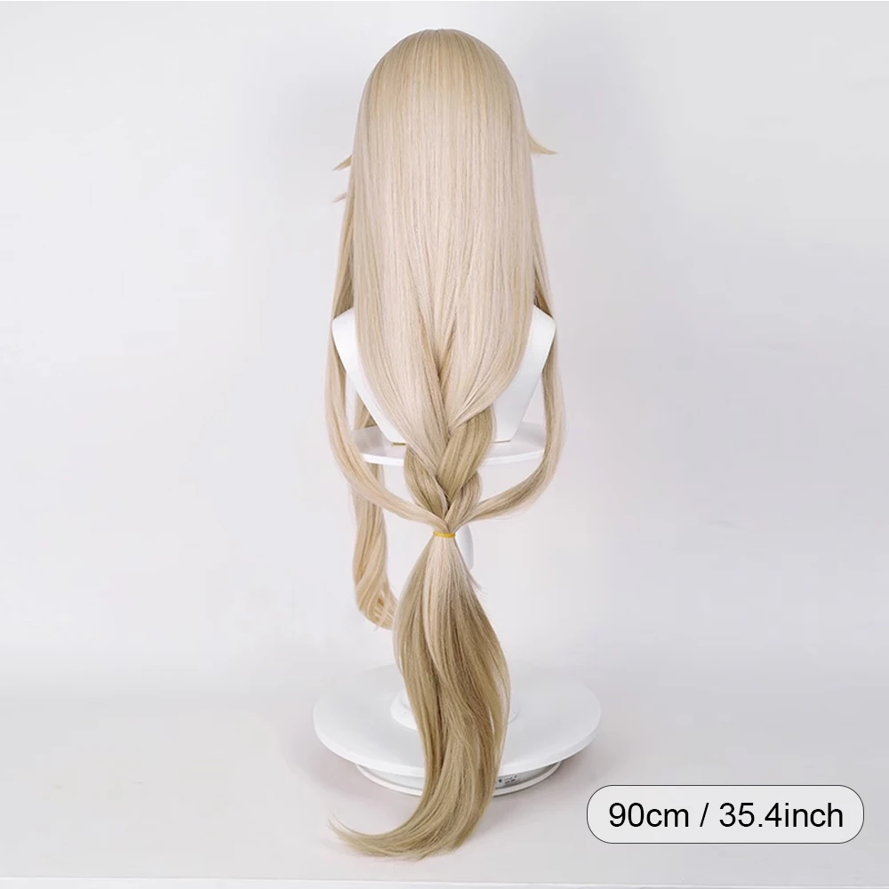RANYU Honkai Star Rail Luocha Wig Long Straight Synthetic Flaxen Blonde Game Cosplay Heat Resistant Wig for Daily Party