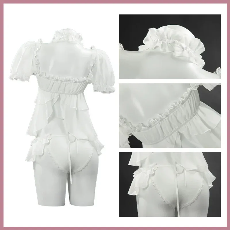 

CyGame NIKKE: Богиня Победы Дороти Косплей Костюм Летний Белый Купальник Шорты Парик Женский Сексуальный Карнавальный Костюм Бикини