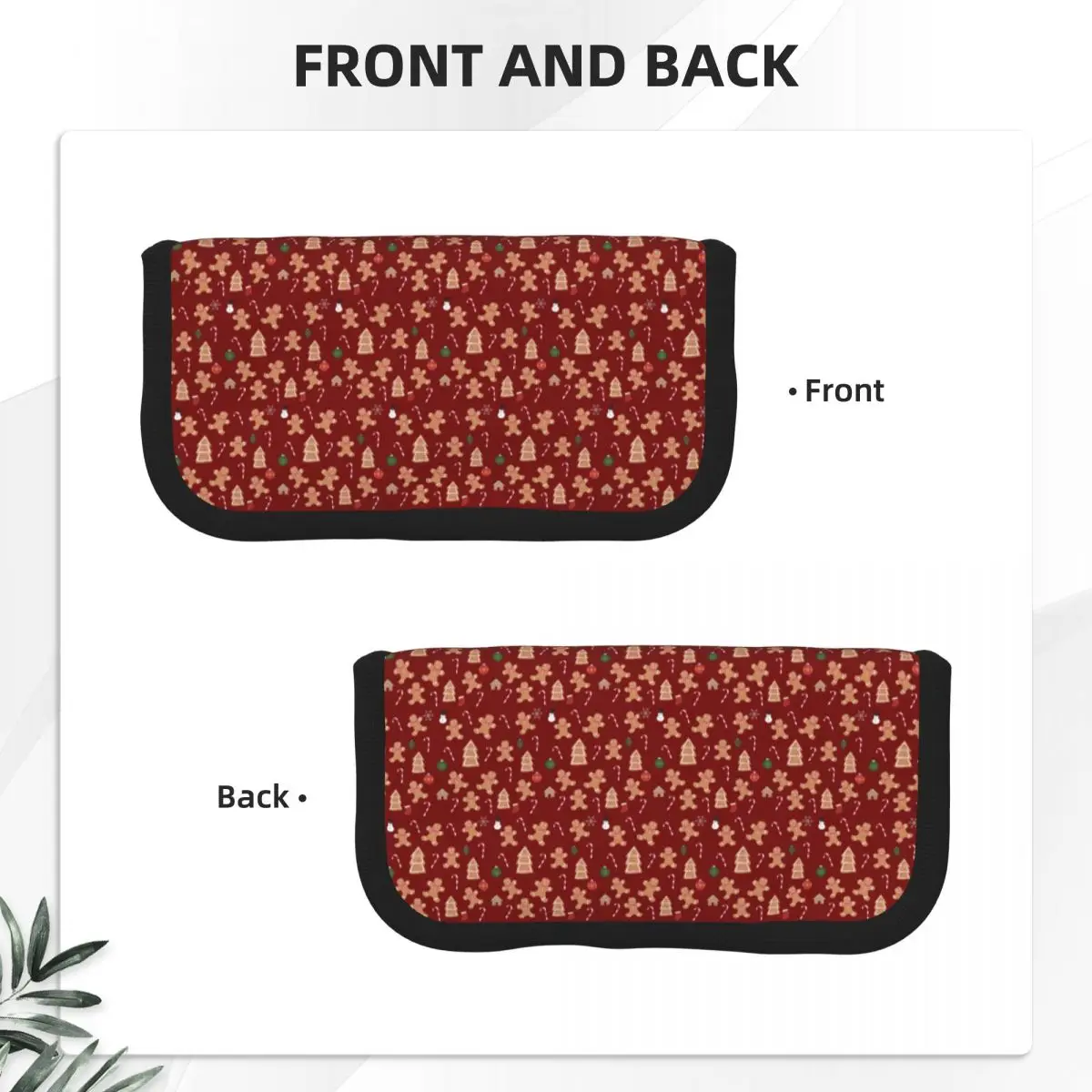 Christmas Gingerbread Cookies Pencil Cases for Student Gifts Pen Box Pencil Bag Pencil Pouch Storage Stationery Supplies
