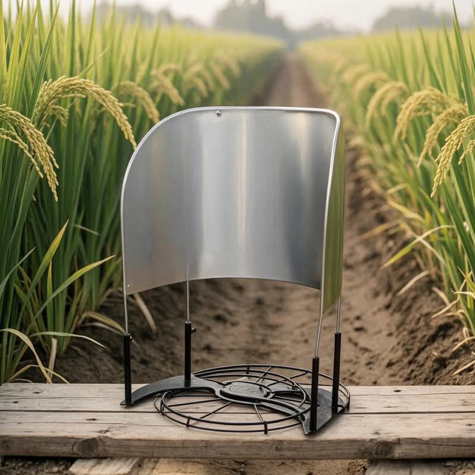 Alimentador de Arroz con Protector Metálico Curvo, Guía para el Arroz, Robusto para Agricultores, Campos de Cultivo, Cosecha