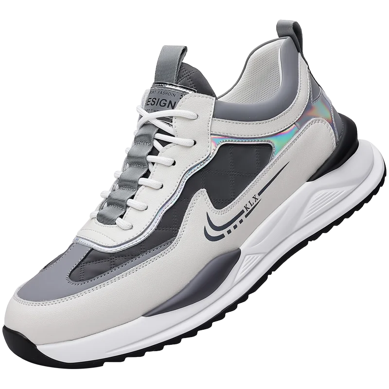 

Spring Breathable Invisible Height-Increasing Shoes for Men, 10cm Genuine Leather Men's Shoes, Thick-Soled Casual Sports Shoes,