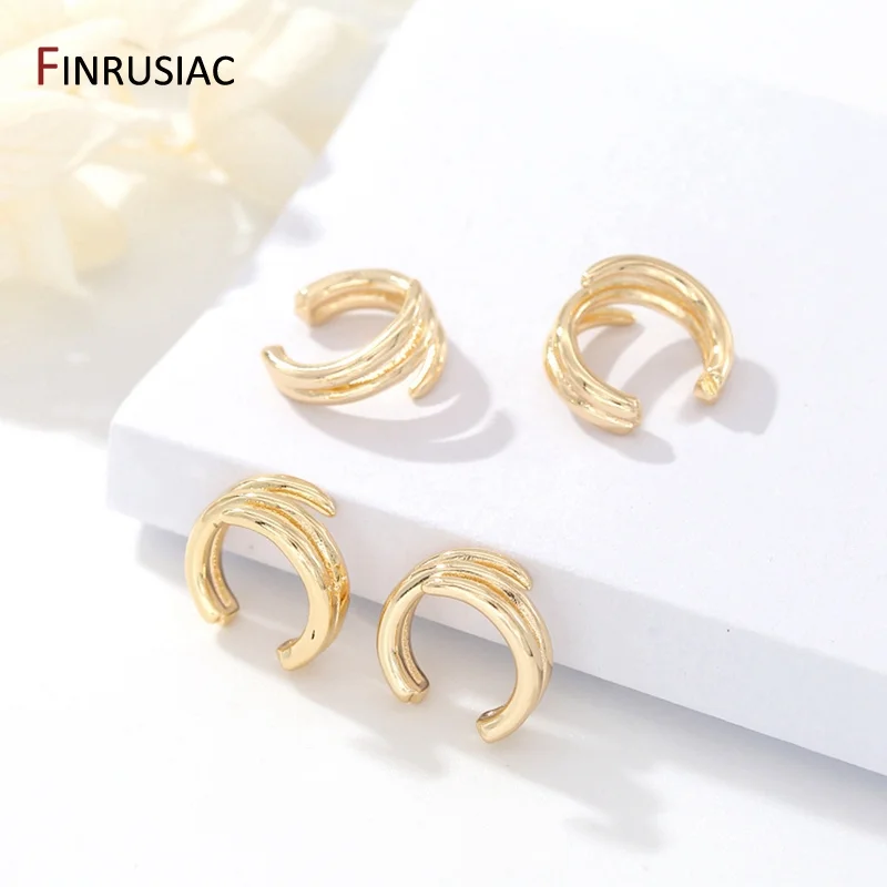 Clips d\'oreille en cuivre plaqué or pour femmes, boucles d\'oreilles en métal, bijoux de haute qualité, nouvelle mode, vente en gros