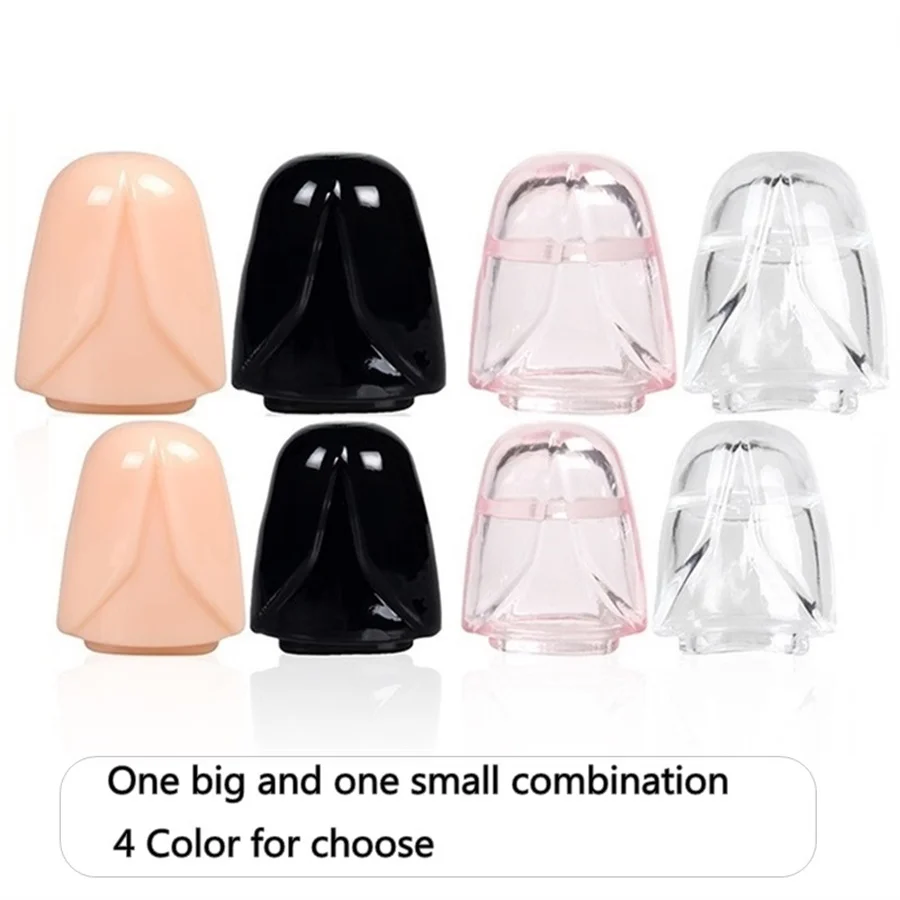 2Pcs Penis Glans Sleeve Reusable Condoms Glans Cover Penis Extender Sleeve Lock Semen Foreskin Cock Ring Sex Toys For Men