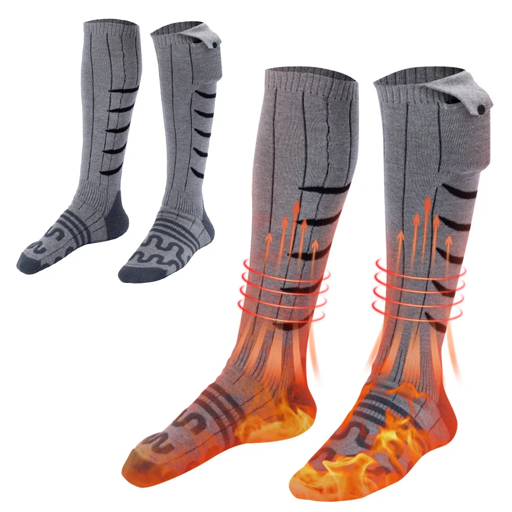 Electric Heated Socks Cold-Proof Winter Warm Thermal Socks Fast Heating Warm Winter Socks Washable for Outdoor Skiing Hiking