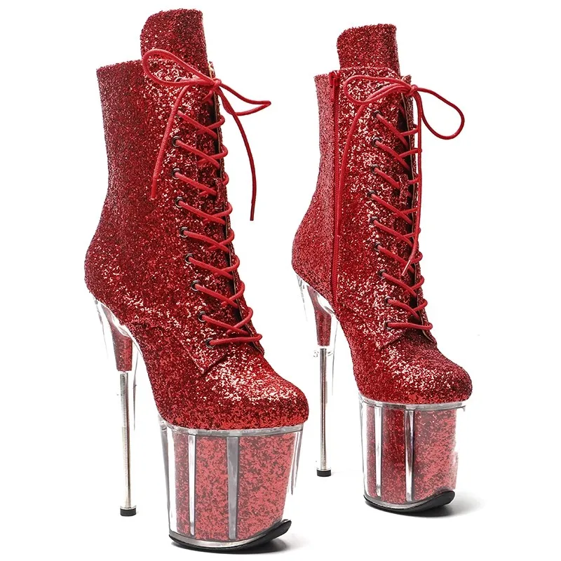 

New 20CM/8inches PU Upper Modern Sexy Nightclub Pole Dance Shoes High Heel Platform Women's Boots 231