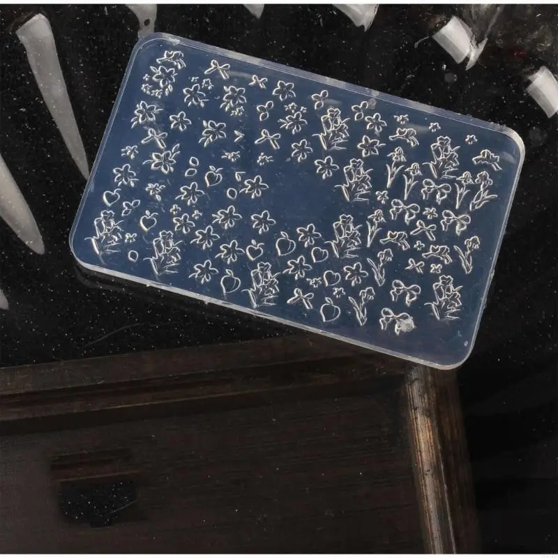 

91AF Многофункциональные формы для ногтей, формы для укладки, цветочная тема, аксессуары для ногтей, формы, подходящие для