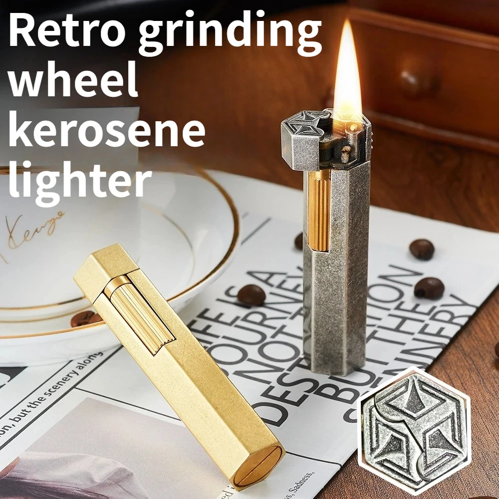 

NEW Creative Retro Rotary Drill Bit-style Lighter Hexagonal Shape Trendy Appearance As A Gift of High Quality Lighter