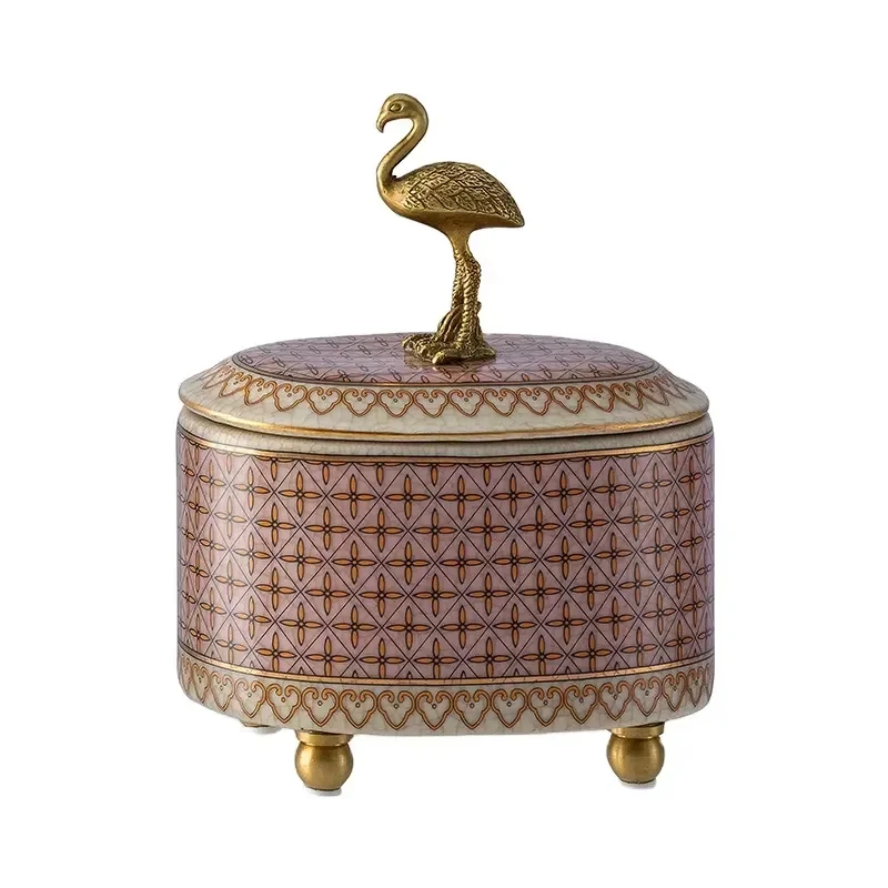 Price discount New high temperature resistant ceramic jewelry box Ceramic box Decorative vase Portable fruit basket
