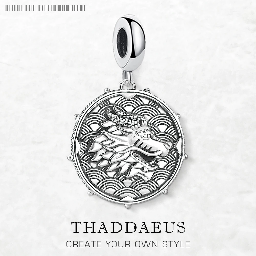 

Coin Drache & Tiger Pendant Dangle Charm Women Men Punk 925 Sterling Silver Fine Jewelry