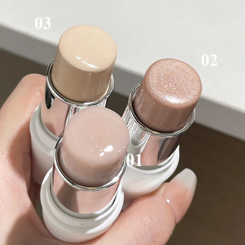 Micro Flash Highlighter Stick, Pseudo Natural Water Light, Clear Fine Shine, Pearl, Contour Shadow, Améliorer le maquillage, Éclairage du visage