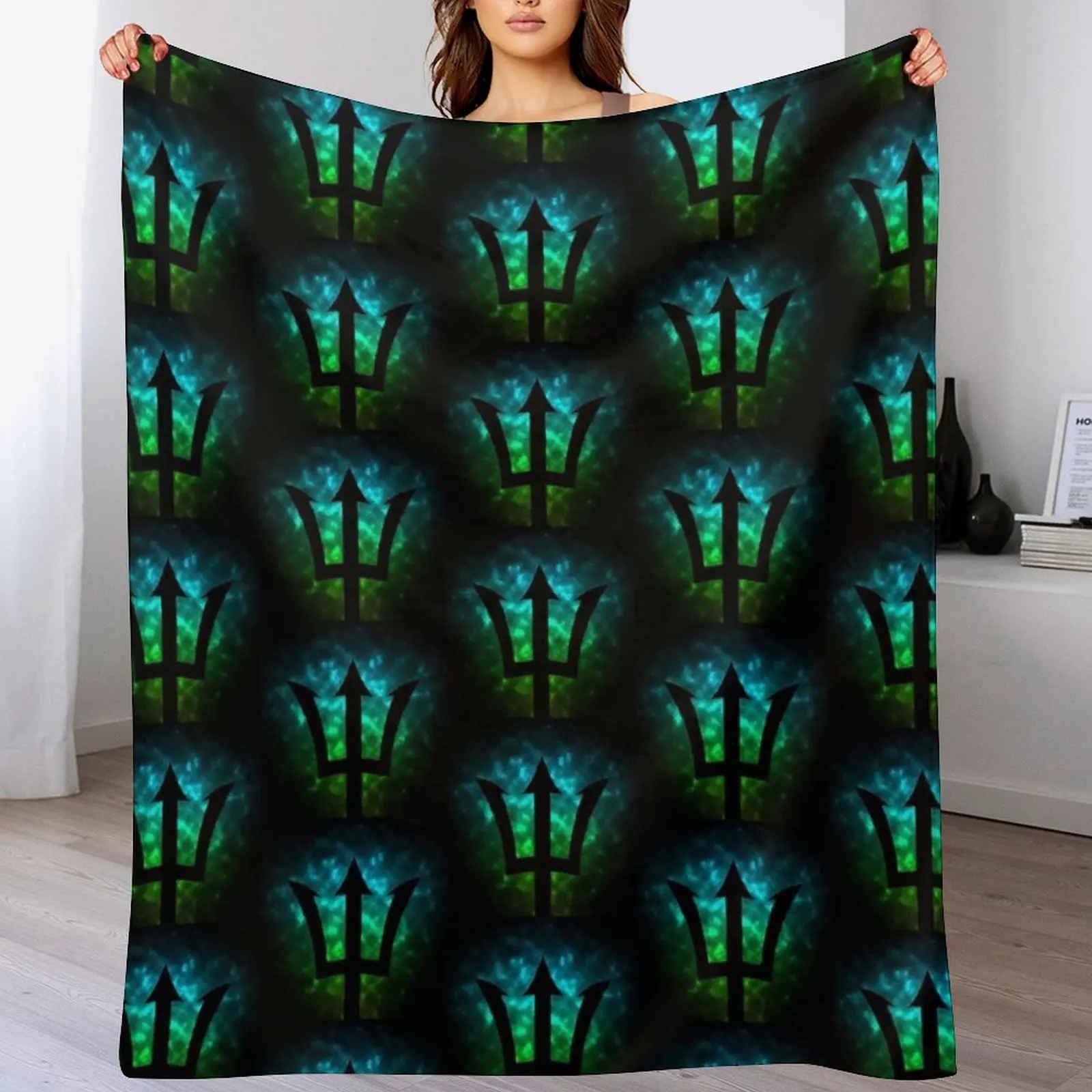 

Trident / Poseidon / Percy Jackson Throw Blanket Soft Plush Plaid Decorative Throw Blankets