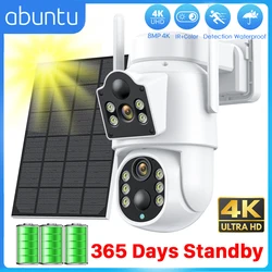 4K 8MP WiFi Solar Camera Outdoor Battery WiFi IP Camera Dual Lens Wireless Surveillance Camera iCsee APP Security Protection