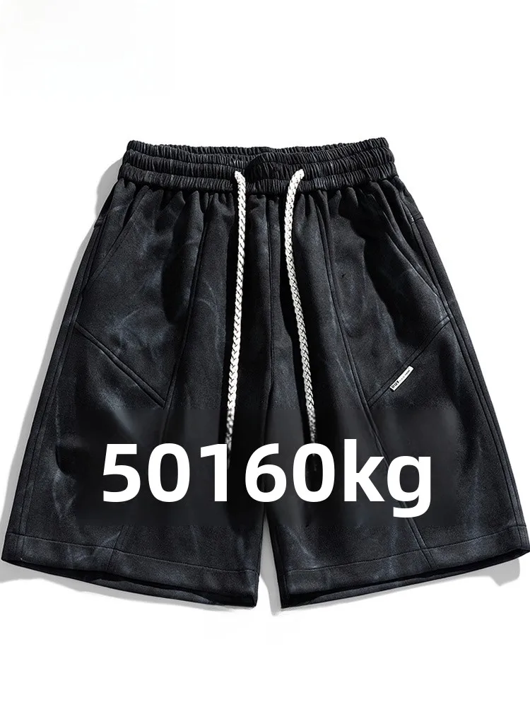 

MoChao American Sle плюс размер orts мужские летние новые свободные повседневные спортивные окрашенные брюки пять четвертей дышащие тонкие полиэстеровые брюки