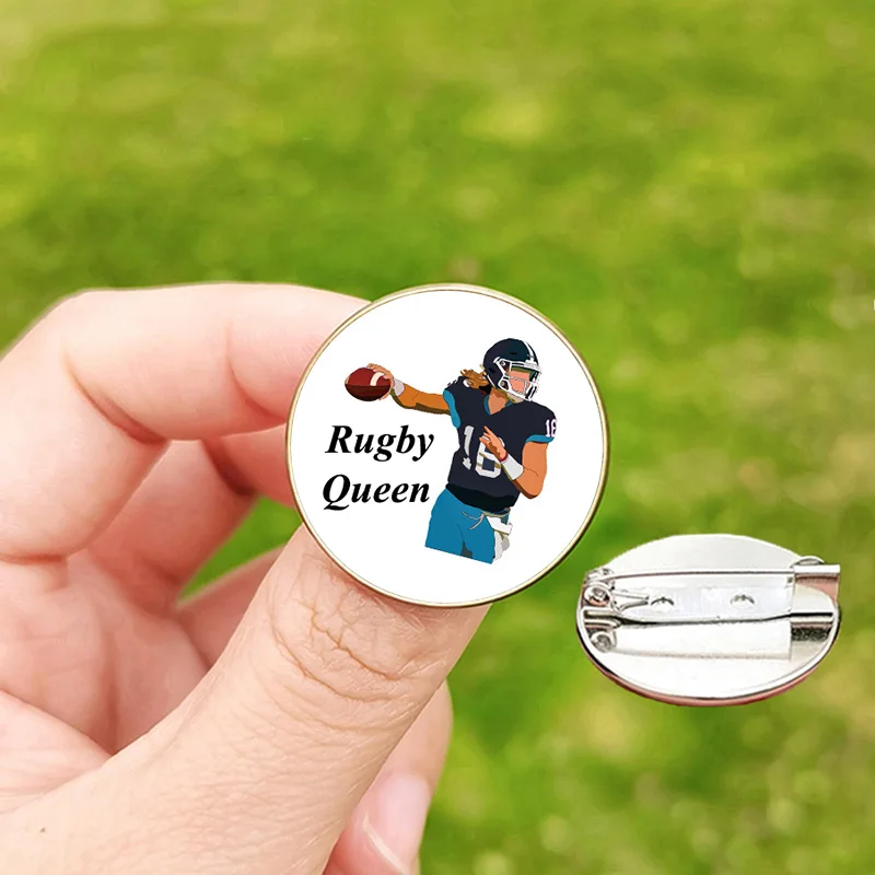 King of the Golf Lapel Pins Table Tennis Baseball Rugby Football Soccer Pickleball Queen Cartoon Print Badges for Sports Lovers