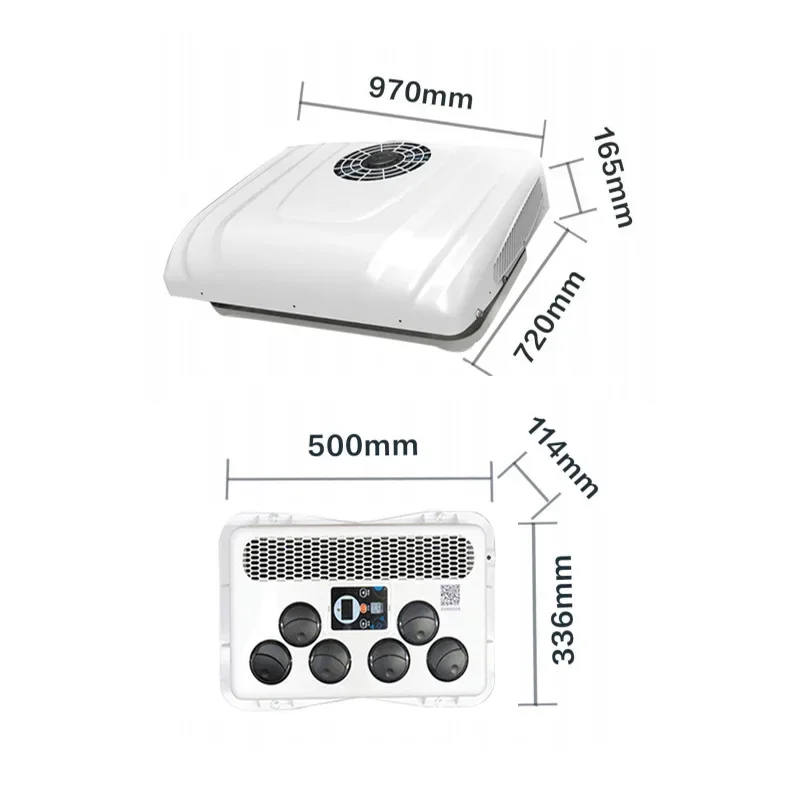 Top Mounted All in One Car air Conditioner 12v24v Electric Truck Heating and Cooling Car air Conditioner RV Truck Parking air Co