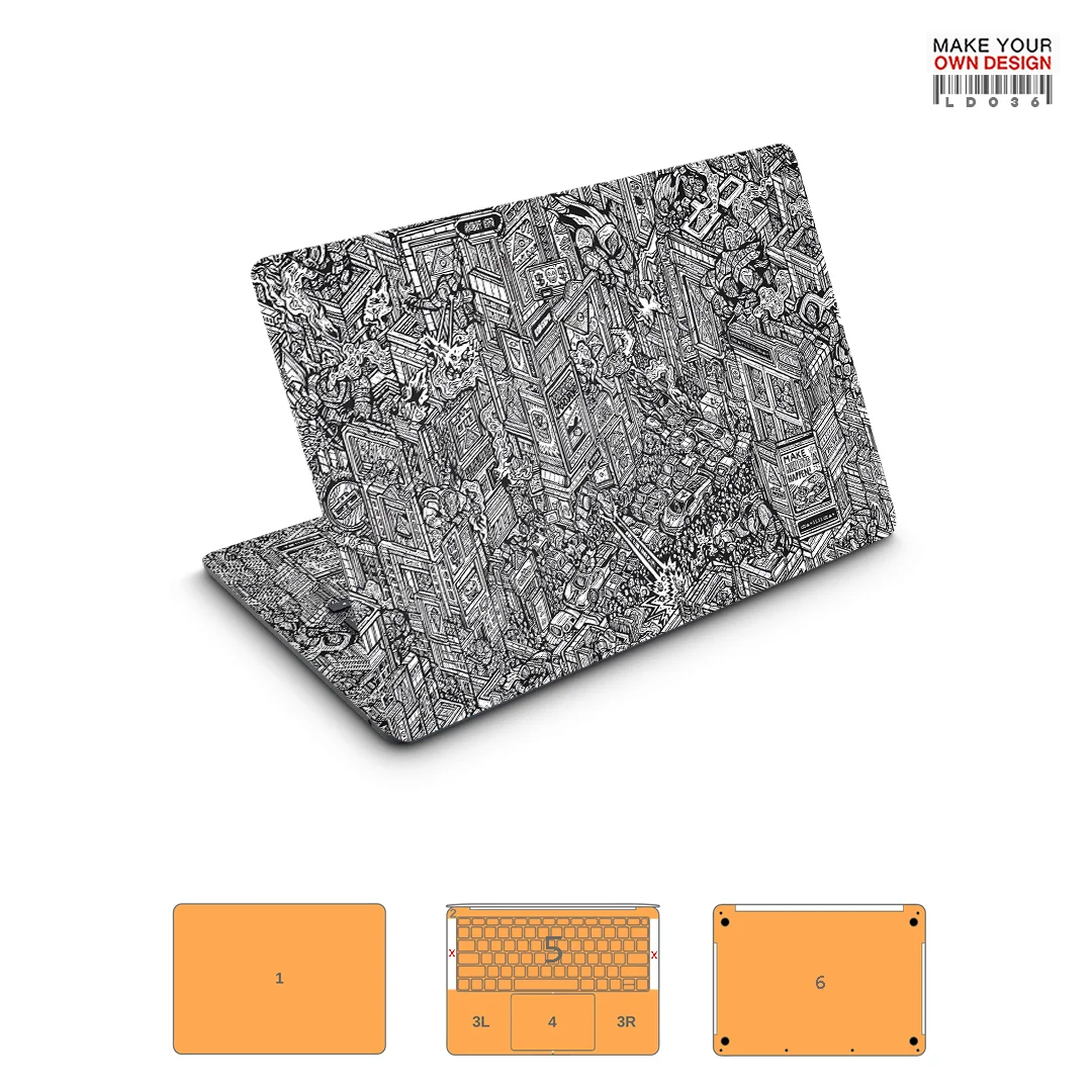 Full Cover Wrap Vinyl Decal for MacBook Pro & Air 13/14/15/16 (M1 M2 M3 M4) Protective Sticker