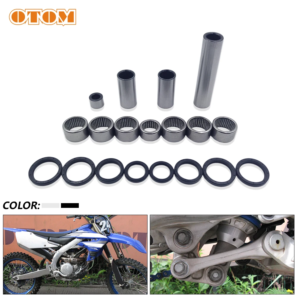 OTOM Motorcycle Triangle Lever Rear Lowering Linkage ARM Thrust Needle Flat Roller Bearings Oil Seal Bushing Kit For YAMAHA YZF