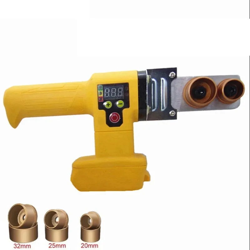 Cordless Water Pipe Melter, máquina de solda de plástico, máquina Hot Melt, peças sobressalentes para DEWALT 18, bateria 20V, PE, PPR, PB, PPC