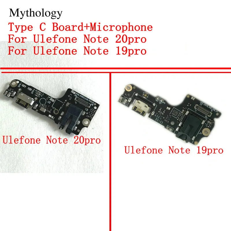 For Ulefone Note 20 pro Note 19 pro Type C Board Original Microphone Charger Dock Connector Cell Phone Accessories Circuit Board