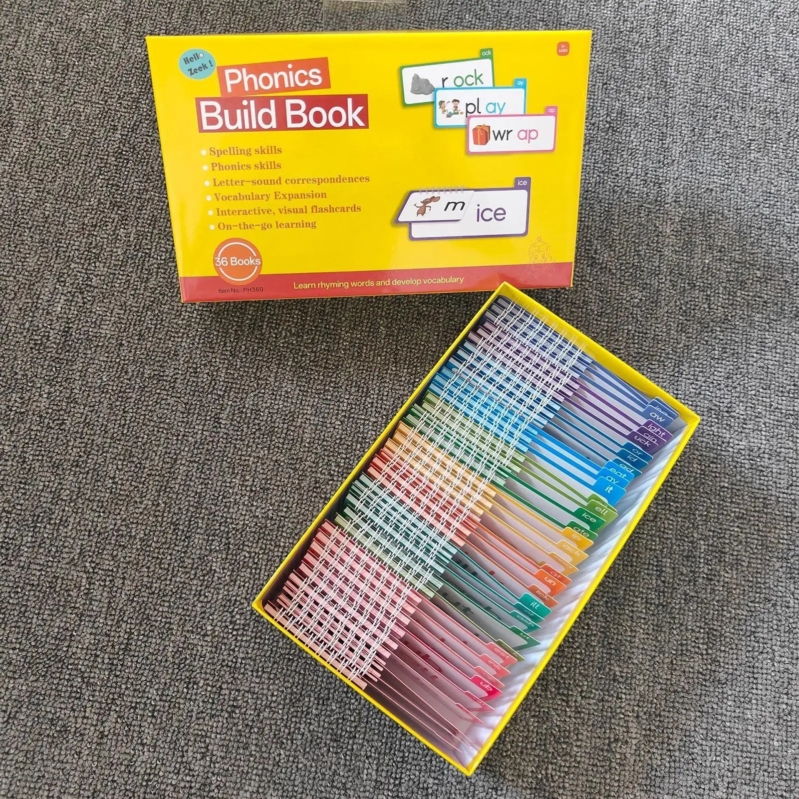 Word Family Build Book Reading Practice Supplies Vocabulary Flash Card For Kids Boys Girls Kindergarten Preschoolers Teachers