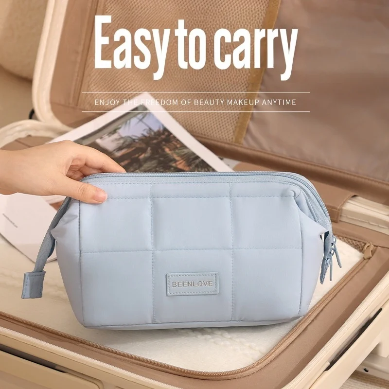 Nouvelle Trousse de Maquillage Portable Cloud Wire Luxe Léger, Simple et Tendance, Grande Capacité, Sac de Rangement Portable