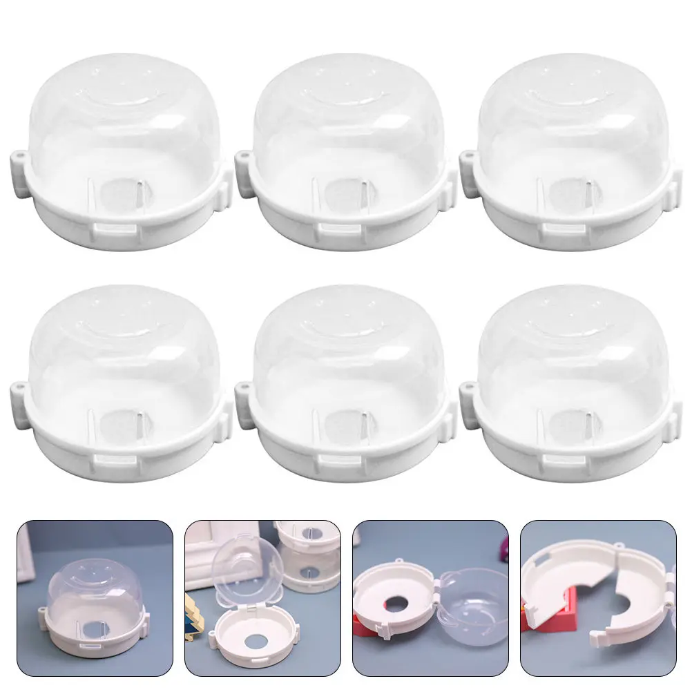 

6Pcs Gas Stove Protective Covers Transparent Child Safety Stove Knob Covers Kitchen Essentials Oven Knob Protectors Burner