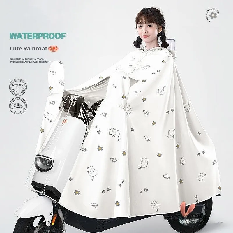 

Утолщенный удлиненный автомобильный дождевик-пончо для взрослых женщин, полноразмерный, ветрозащитный, с разделением на части для автомобиля