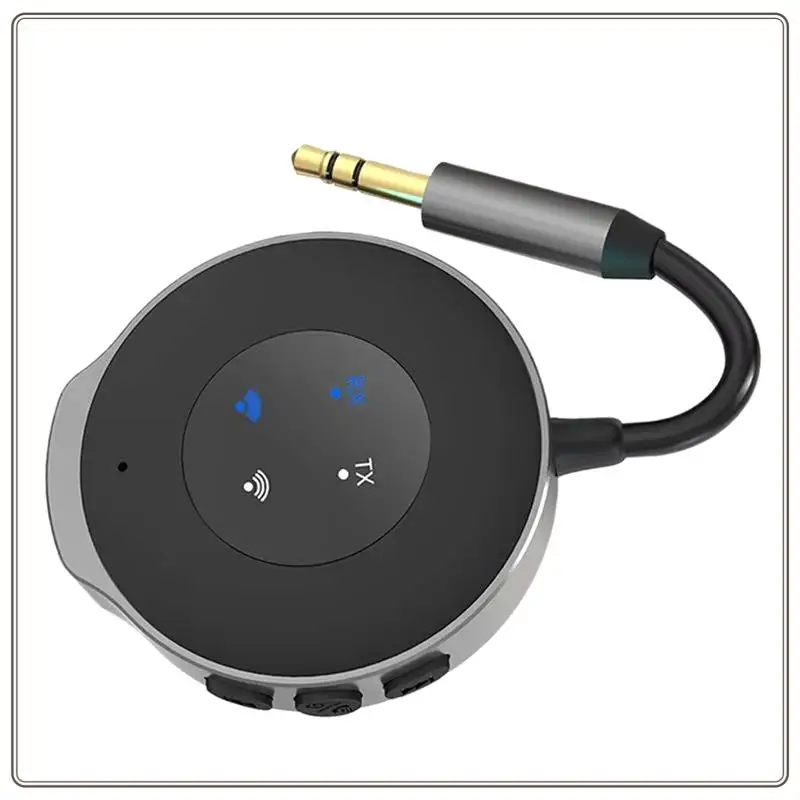 Автомобильный беспроводной FM-передатчик, беспроводной аудиовызов 2 в 1, встроенный микрофон, аудиоплеер, радиоадаптер Bluetooth 5,3-ABDQ