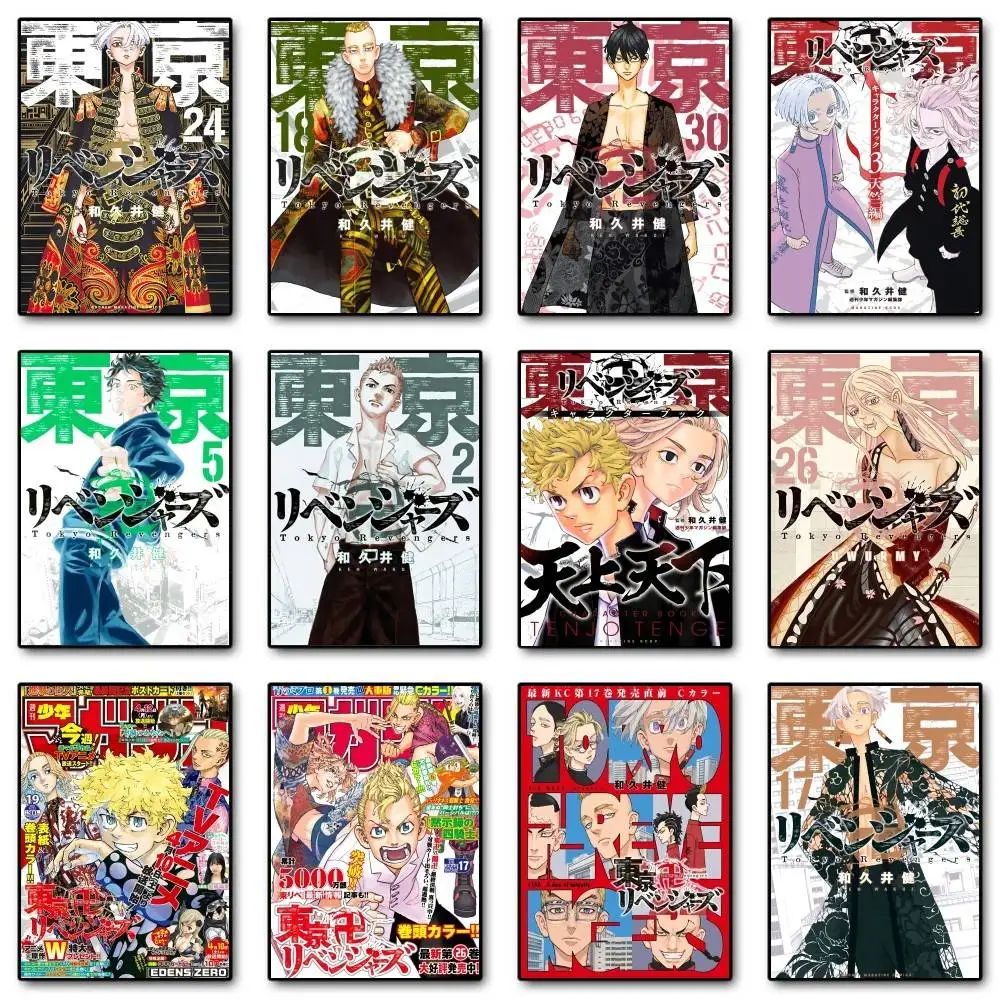 Affiche de dessin animé Tokyo r-vengers, autocollant mural étanche imprimé de haute qualité pour décoration de Bar et de salon, cadeau