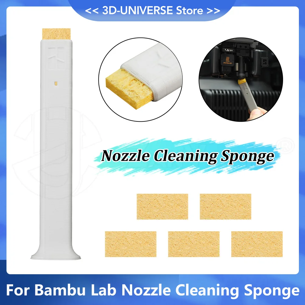 

Губка для чистки сопел 3D-принтера, термостойкая, для всех серий Bambu Lab, инструмент для очистки сопел