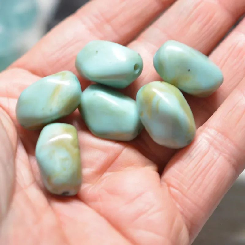 15 шт. 20x12 мм с мраморным эффектом, винтажные размазанные серьги неправильной формы, прямые отверстия, бусины из бисера, серьги ручной работы, браслет «сделай сам»