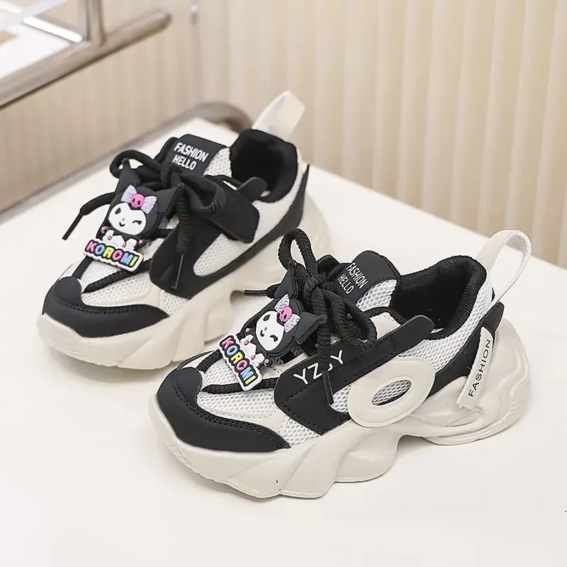 2024 Sanrio Kuromi Children Casual Sports Shoes My Melody Cinnamoroll Princess Sneakers Cartoon Cute Board Shoes Gift for Kids