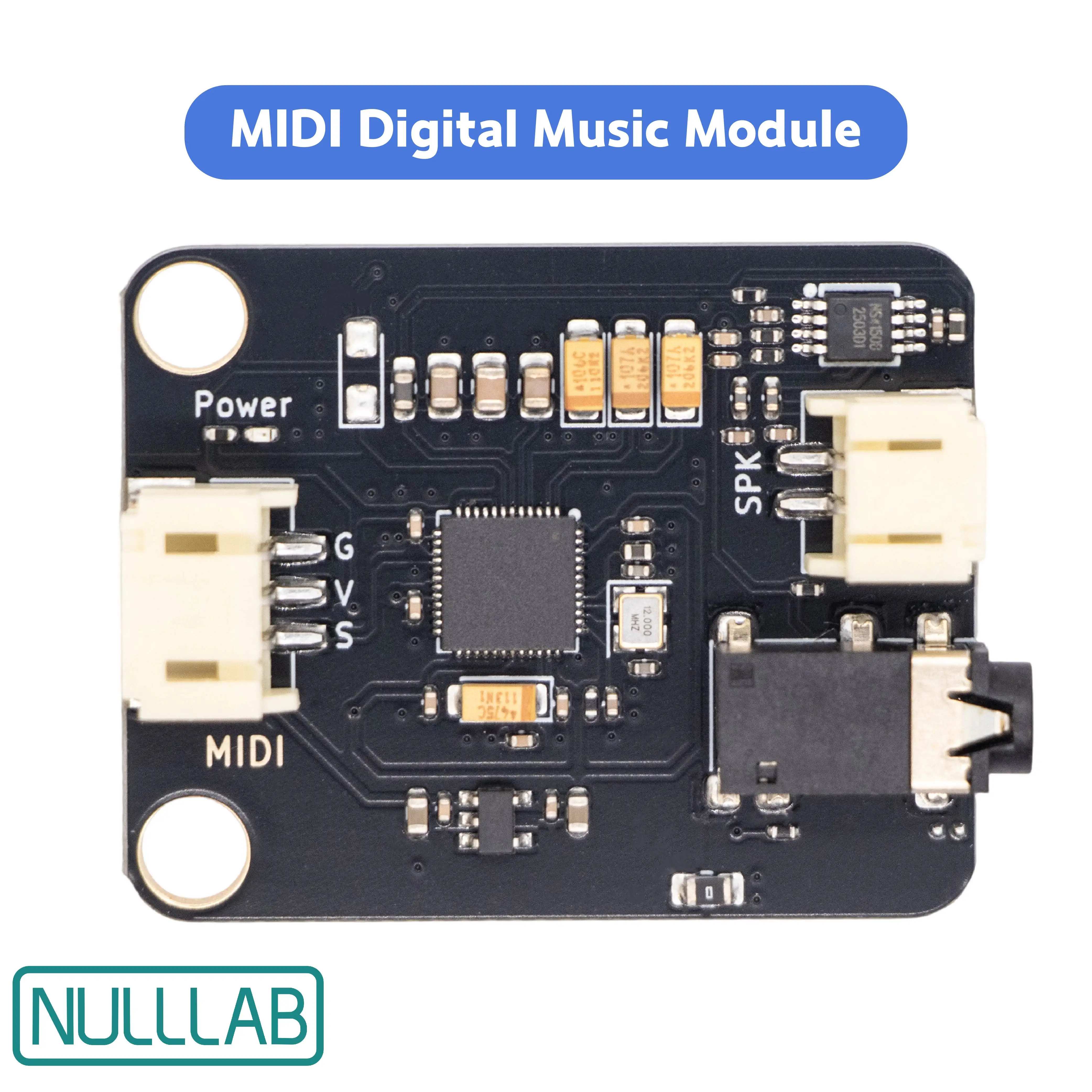 midiデジタル音楽モジュール、汎用midi-20規格、256種類の内蔵音色、ステレオオーディオ出力、ph20-3ピン、arduinoおよびesp32に対応。